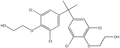 2,2'-[Isopropylidenebis(2,6-dichloro-4,1-phenylene)bisoxy]bisethanol Struktur