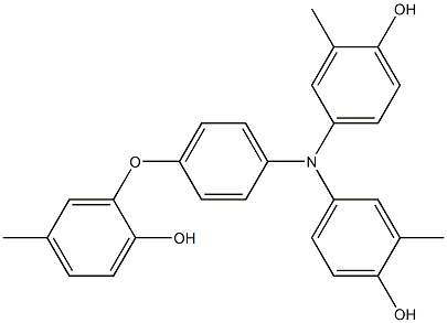 N,N-Bis(4-hydroxy-3-methylphenyl)-4-(2-hydroxy-5-methylphenoxy)benzenamine Struktur