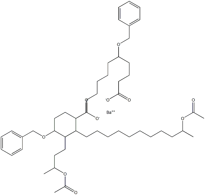 Bis(5-benzyloxy-17-acetyloxystearic acid)barium salt Struktur