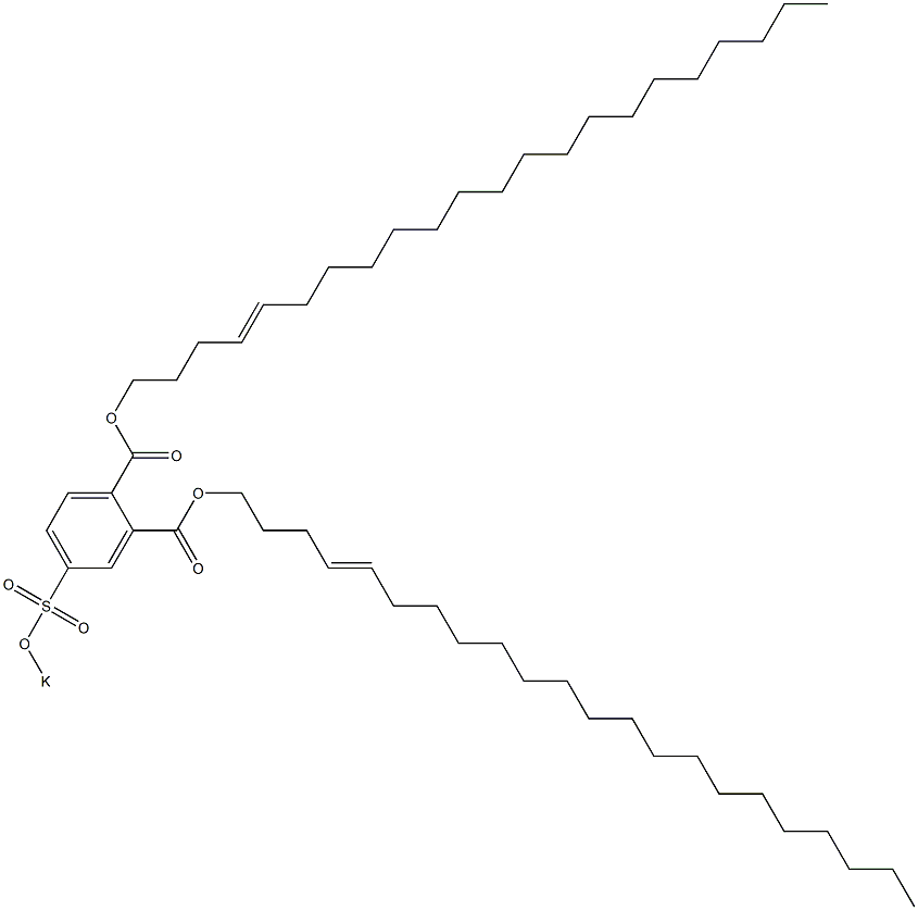 4-(Potassiosulfo)phthalic acid di(4-docosenyl) ester Struktur