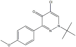 1-(tert-Butyl)-5-chloro-3-(p-methoxyphenyl)-pyridazin-4(1H)-one Struktur