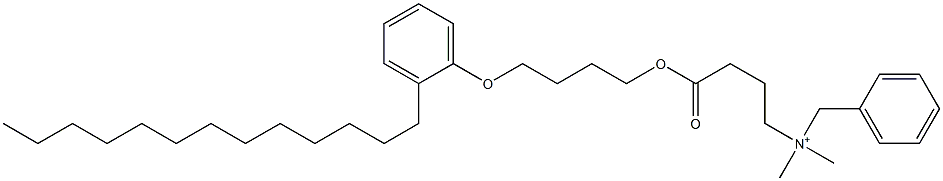 N,N-Dimethyl-N-benzyl-N-[3-[[4-(2-tridecylphenyloxy)butyl]oxycarbonyl]propyl]aminium Struktur