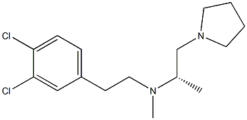 2-(3,4-Dichlorophenyl)-N-[(S)-1-methyl-2-(1-pyrrolidinyl)ethyl]-N-methylethanamine Struktur