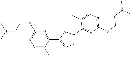 4,4'-(2,5-Thiophenediyl)bis[2-(2-dimethylaminoethylthio)-5-methylpyrimidine] Struktur