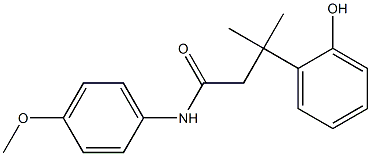 N-(4-Methoxyphenyl)-3-(2-hydroxyphenyl)-3,3-dimethylpropionamide Struktur