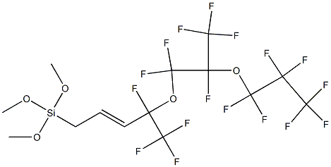 1-[Trimethoxysilyl]-4,5,5,5-tetrafluoro-4-[2-(heptafluoropropoxy)-1,1,2,3,3,3-hexafluoropropoxy]-2-pentene Struktur