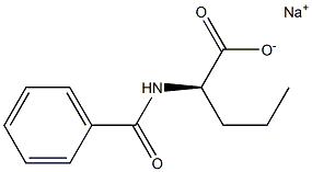 (-)-N-Benzoyl-D-norvaline sodium salt Struktur