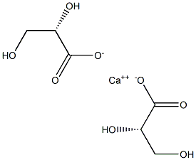 Bis[(S)-2,3-dihydroxypropionic acid]calcium salt Struktur