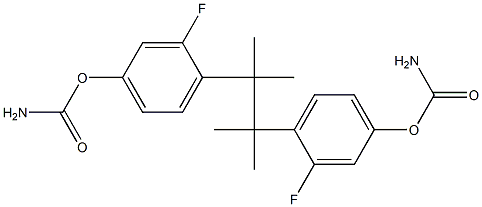 4,4'-(1,1,2,2-Tetramethyl-1,2-ethanediyl)bis(3-fluorophenol carbamate) Struktur