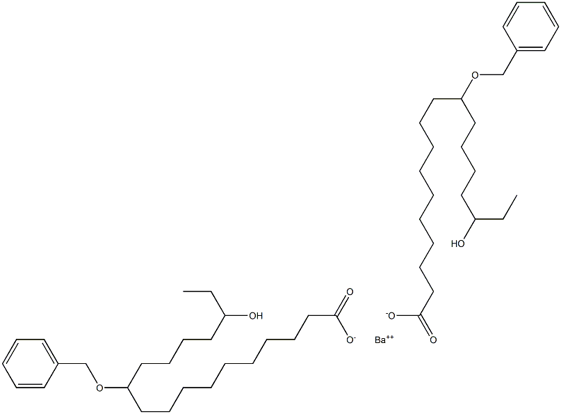 Bis(11-benzyloxy-16-hydroxystearic acid)barium salt Struktur