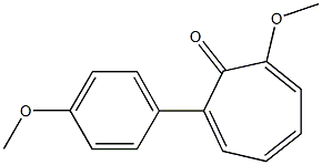 2-Methoxy-7-(4-methoxyphenyl)-2,4,6-cycloheptatrien-1-one Struktur