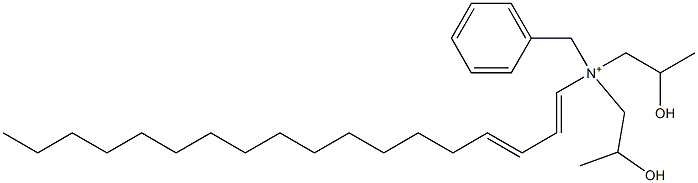 N,N-Bis(2-hydroxypropyl)-N-octadecadienylbenzenemethanaminium Struktur