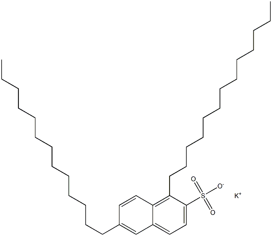 1,6-Ditridecyl-2-naphthalenesulfonic acid potassium salt Struktur