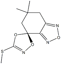 (4S)-6,7-Dihydro-6,6-dimethyl-3'-(methylthio)spiro[2,1,3-benzoxadiazole-4(5H),5'-[1,4,2]dioxazole] Struktur