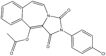 11-Acetyloxy-2-(4-chlorophenyl)-1H-imidazo[5,1-b][3]benzazepine-1,3(2H)-dione Struktur