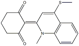 1,2-Dihydro-2-(2,6-dioxocyclohexan-1-ylidene)-1-methyl-4-(methylthio)quinoline Struktur