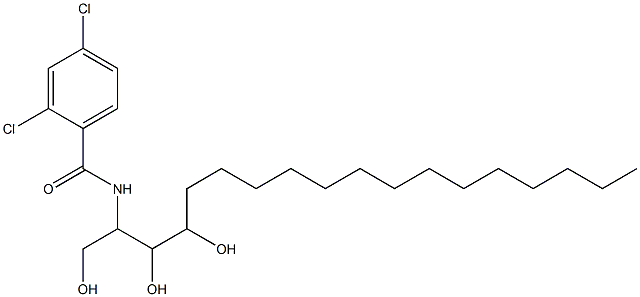 N-[2,3-Dihydroxy-1-(hydroxymethyl)heptadecyl]-2,4-dichlorobenzamide Struktur