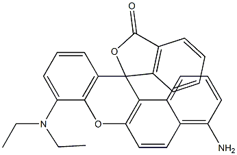 4'-Amino-8'-diethylaminospiro[isobenzofuran-1(3H),12'-[12H]benzo[a]xanthen]-3-one Struktur