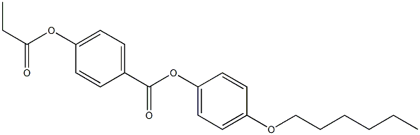 p-Propanoyloxybenzoic acid p-(hexyloxy)phenyl ester Struktur