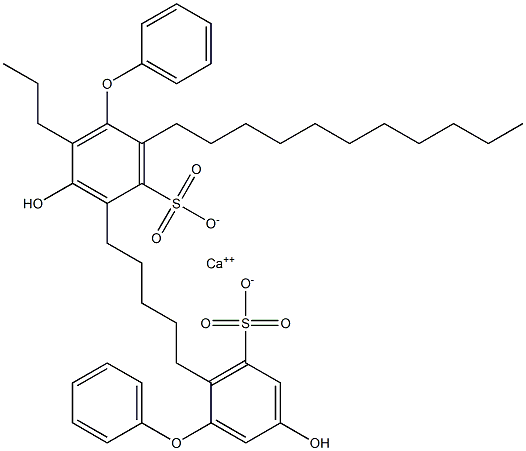 Bis(5-hydroxy-2-undecyl[oxybisbenzene]-3-sulfonic acid)calcium salt Struktur