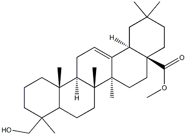 23-Hydroxyolean-12-en-28-oic acid methyl ester Struktur