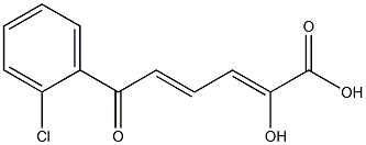 (2Z,4E)-2-Hydroxy-6-(2-chlorophenyl)-6-oxo-2,4-hexadienoic acid Struktur