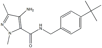 N-(4-tert-Butylbenzyl)-1,3-dimethyl-4-amino-1H-pyrazole-5-carboxamide Struktur