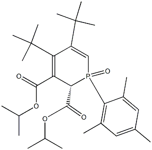 (2S)-1-Mesityl-1,2-dihydro-4,5-di-tert-butyl-2,3-bis(isopropoxycarbonyl)-1H,1H-phosphorin 1-oxide Struktur