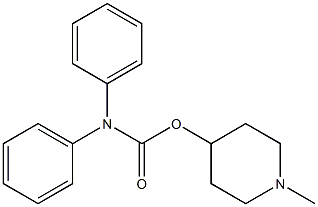 N,N-Diphenylcarbamic acid 1-methyl-4-piperidyl ester Struktur