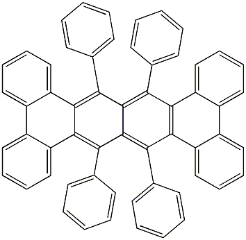 9,10,19,20-Tetraphenyltetrabenzo[a,c,j,l]naphthacene Struktur