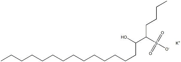 6-Hydroxyicosane-5-sulfonic acid potassium salt Struktur