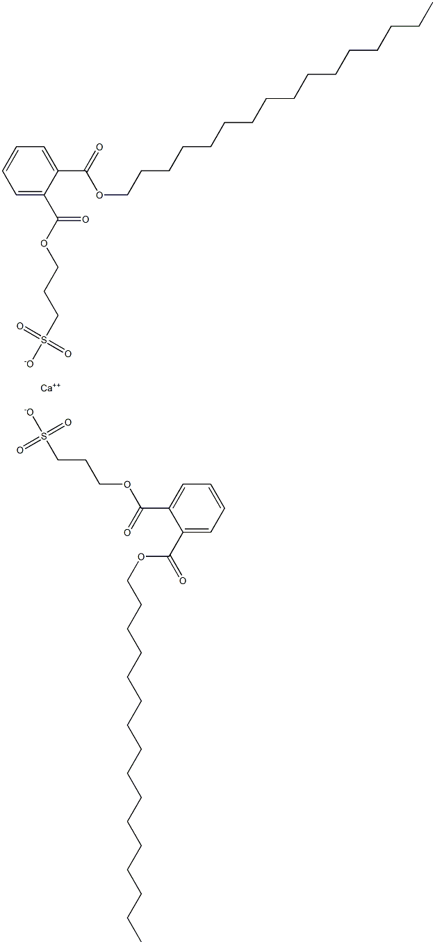 Bis[3-[(2-hexadecyloxycarbonylphenyl)carbonyloxy]propane-1-sulfonic acid]calcium salt Struktur