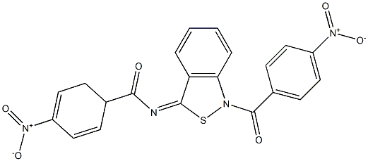 1-(p-Nitrobenzoyl)-3(1H)-(p-nitrobenzoyl)imino-2,1-benzisothiazole Struktur