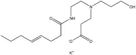 3-[N-(3-Hydroxypropyl)-N-[2-(4-octenoylamino)ethyl]amino]propionic acid potassium salt Struktur