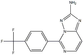 2-Amino-5-[4-trifluoromethylphenyl][1,2,4]triazolo[1,5-c]pyrimidine Struktur