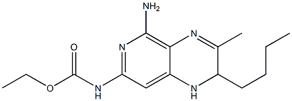 N-[(5-Amino-1,2-dihydro-2-butyl-3-methylpyrido[3,4-b]pyrazin)-7-yl]carbamic acid ethyl ester Struktur