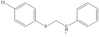 2-[(4-Chlorophenyl)thio]-1-phenylethyl radical Struktur