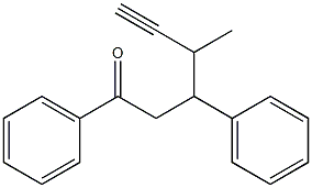 1,3-Diphenyl-4-methyl-5-hexyn-1-one Struktur