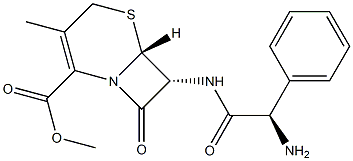 (6R,7R)-7-[[(R)-Aminophenylacetyl]amino]-3-methyl-8-oxo-5-thia-1-azabicyclo[4.2.0]oct-2-ene-2-carboxylic acid methyl ester Struktur