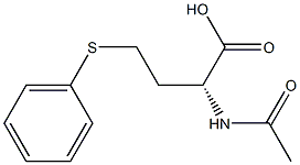 [R,(-)]-2-Acetylamino-4-(phenylthio)butyric acid Struktur