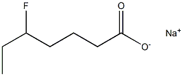 5-Fluoroheptanoic acid sodium salt Struktur