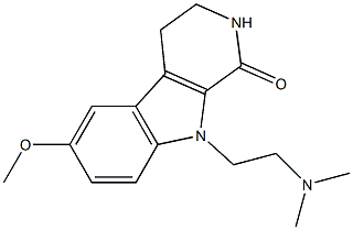 9-[2-(Dimethylamino)ethyl]-3,4-dihydro-6-methoxy-9H-pyrido[3,4-b]indol-1(2H)-one Struktur