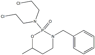 Tetrahydro-2-[bis(2-chloroethyl)amino]-3-benzyl-6-methyl-2H-1,3,2-oxazaphosphorine 2-oxide Struktur