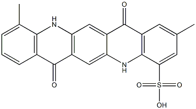 5,7,12,14-Tetrahydro-2,11-dimethyl-7,14-dioxoquino[2,3-b]acridine-4-sulfonic acid Struktur