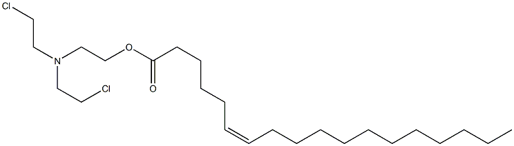 (Z)-6-Octadecenoic acid 2-[bis(2-chloroethyl)amino]ethyl ester Struktur