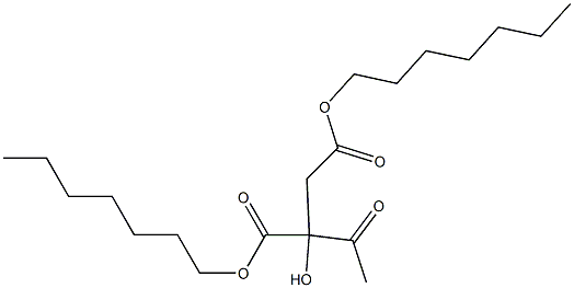 2-Acetyl-D-malic acid diheptyl ester Struktur