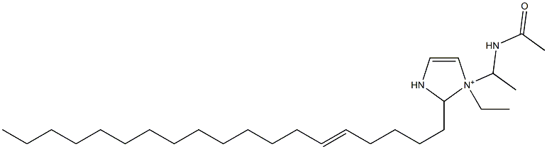 1-[1-(Acetylamino)ethyl]-1-ethyl-2-(5-nonadecenyl)-4-imidazoline-1-ium Struktur