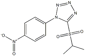 Isopropyl 1-(4-nitrophenyl)-1H-tetrazol-5-yl sulfone Struktur