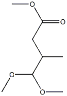 4,4-Dimethoxy-3-methylbutyric acid methyl ester Struktur