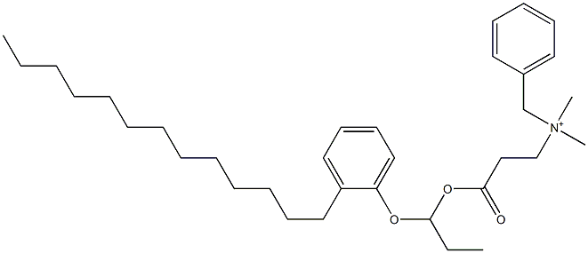 N,N-Dimethyl-N-benzyl-N-[2-[[1-(2-tridecylphenyloxy)propyl]oxycarbonyl]ethyl]aminium Structure